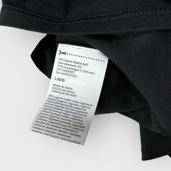 Organic Basics Core Crop Tank Top I Large I Black Racerback Cotton Sustainable - Picture 6 of 8